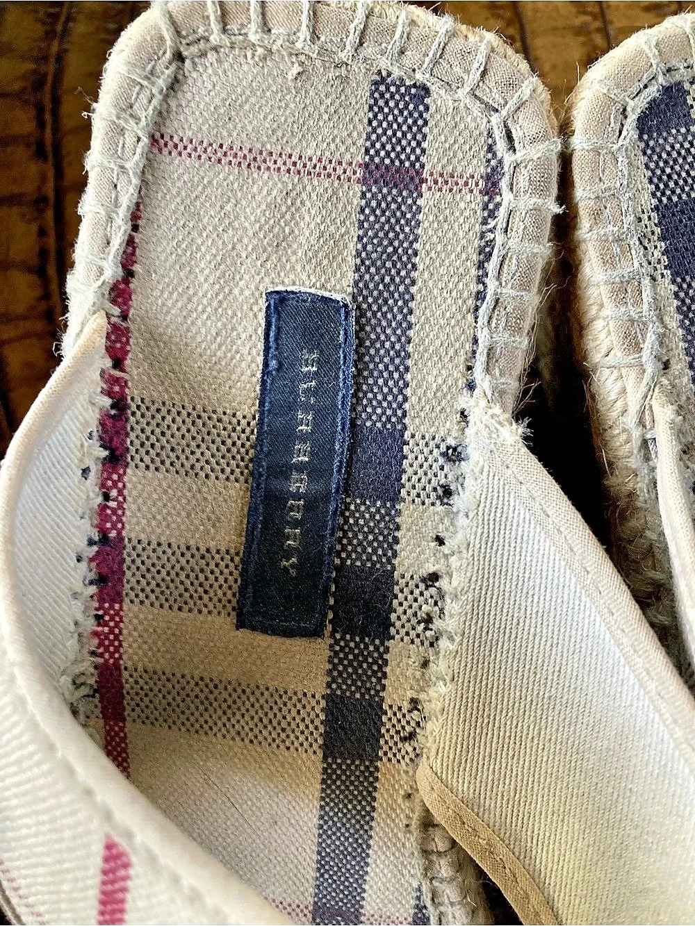 Burberry Nova Check Espadrille Wedge